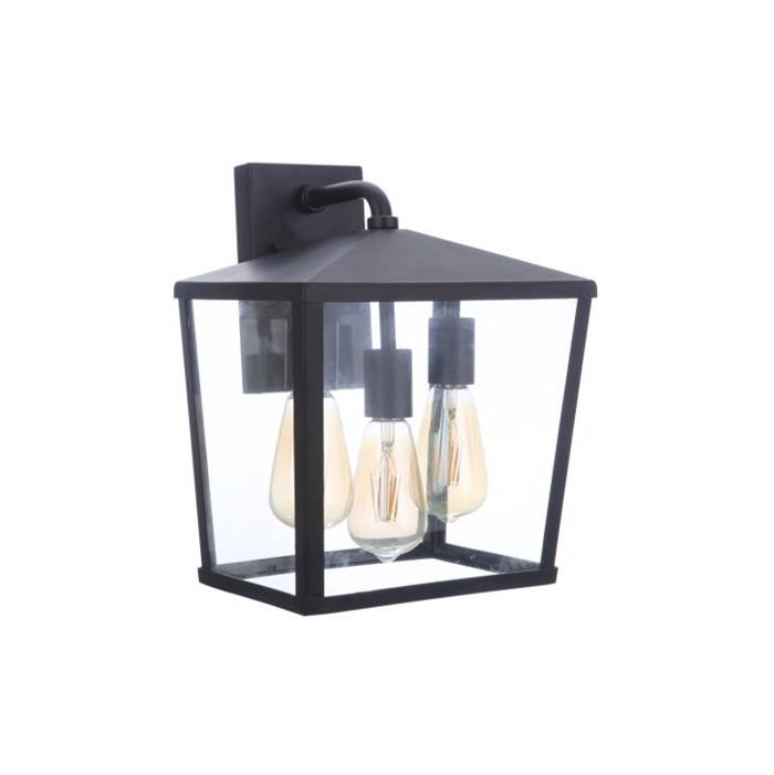 Craftmade Olsen 3 Light Medium Outdoor Wall Lantern In Midnight