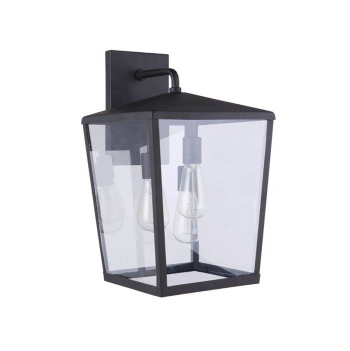 Craftmade Olsen 3 Light Large Outdoor Wall Lantern In Midnight