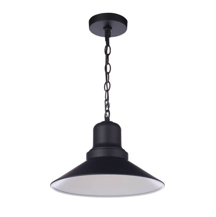 Craftmade Singleton 1 Light 14'' Outdoor Pendant In Midnight