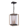 Craftmade Metalwork 3 Light Outdoor Pendant In Midnight/satin Brass