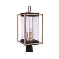 Craftmade Metalwork 3 Light Outdoor Post Mount In Midnight/satin Brass