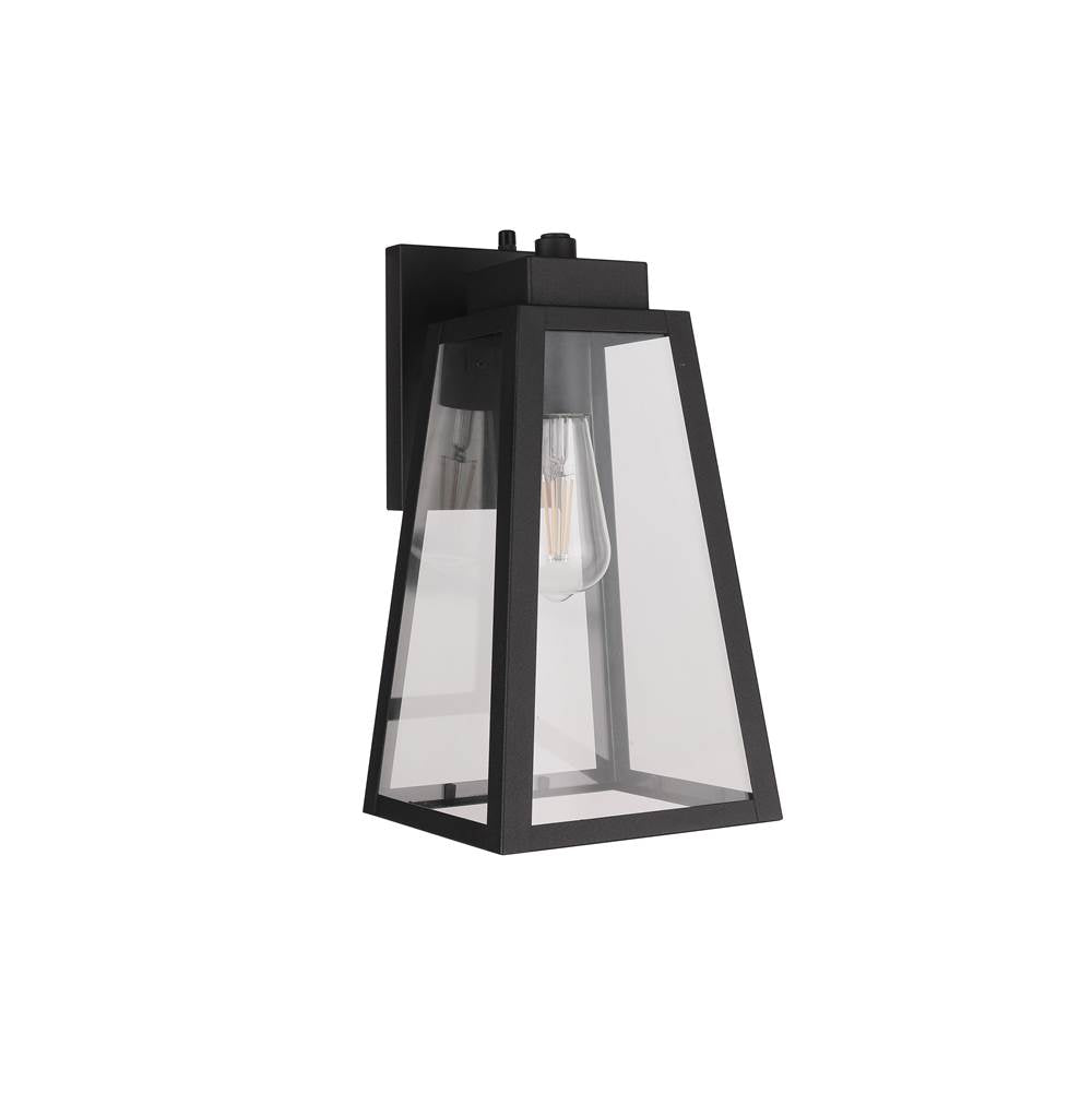 Craftmade ZA6914-TB-PC Textured Black Sorano 1 Light 13.88'' Outdoor Lantern In Textured Black With Photocell And Dusk-to-dawn Image 1