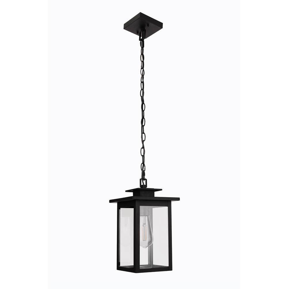 Craftmade ZA7011-TB Textured Black Rock Creek 1 Light Outdoor Pendant In Textured Black Image 1