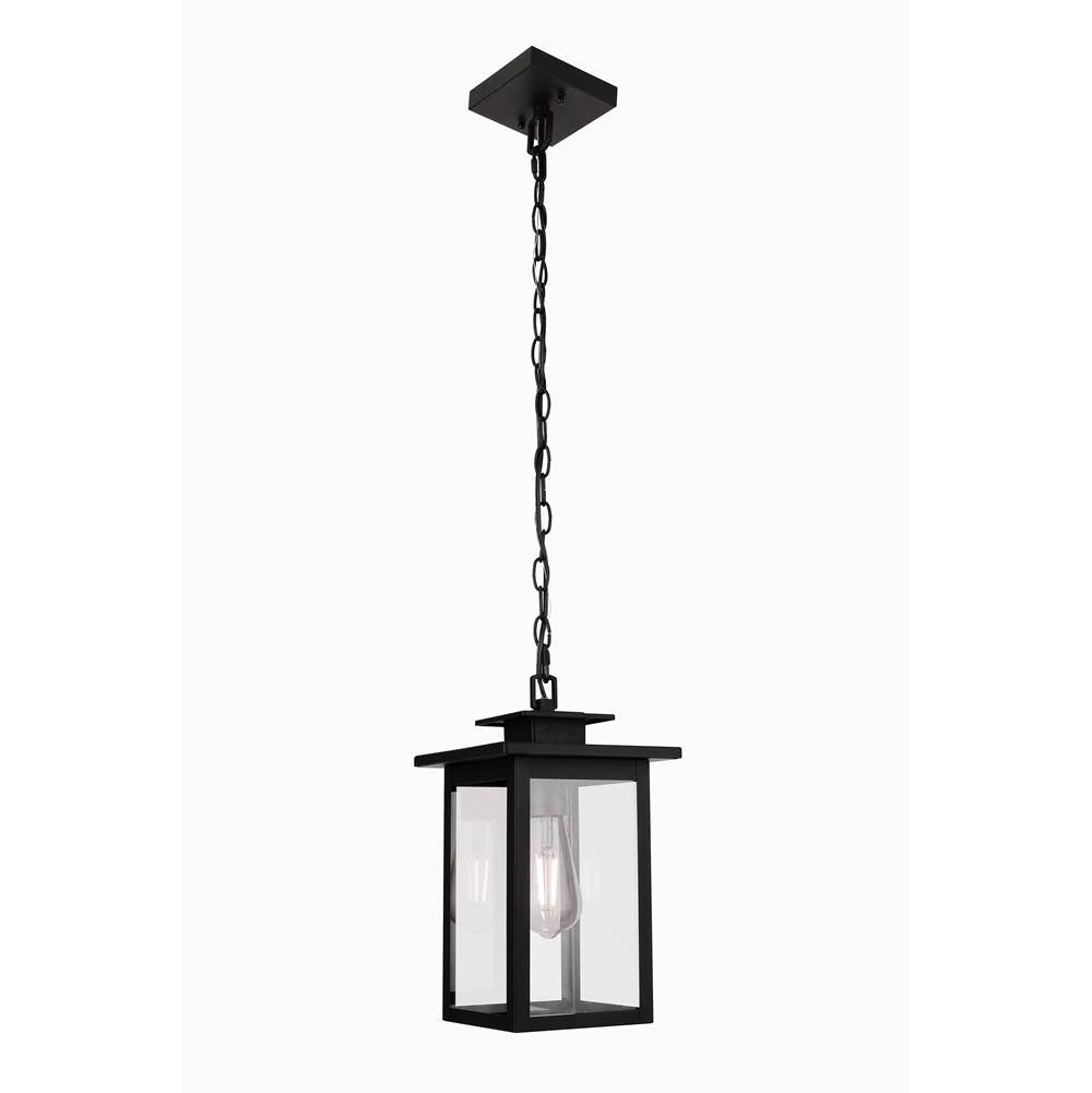 Craftmade Rock Creek Rock Creek 1 Light Outdoor Pendant In Textured Black