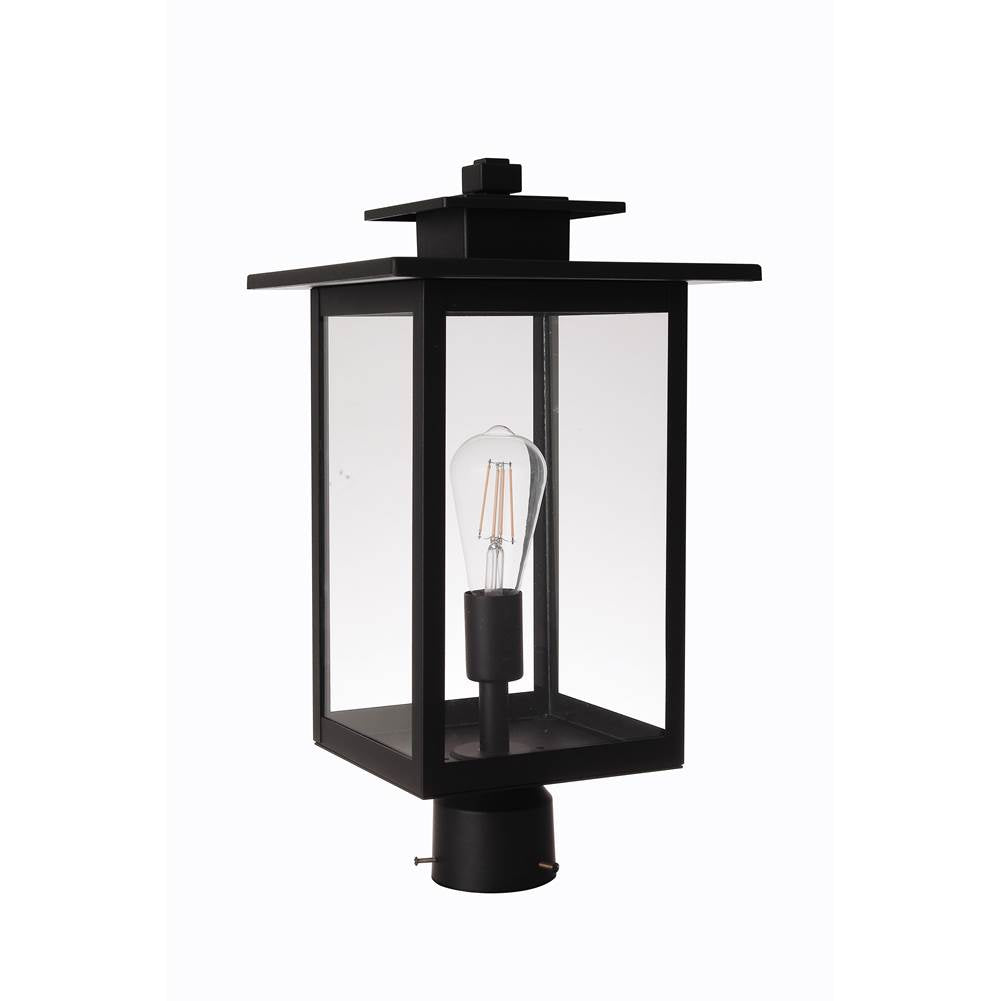 Craftmade ZA7025-TB Textured Black Rock Creek 1 Light Outdoor Post Mount In Textured Black Image 1