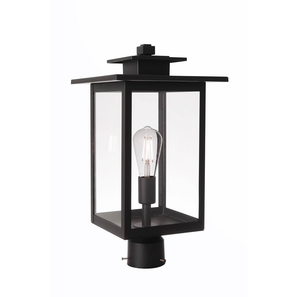 Craftmade Rock Creek Rock Creek 1 Light Outdoor Post Mount In Textured Black