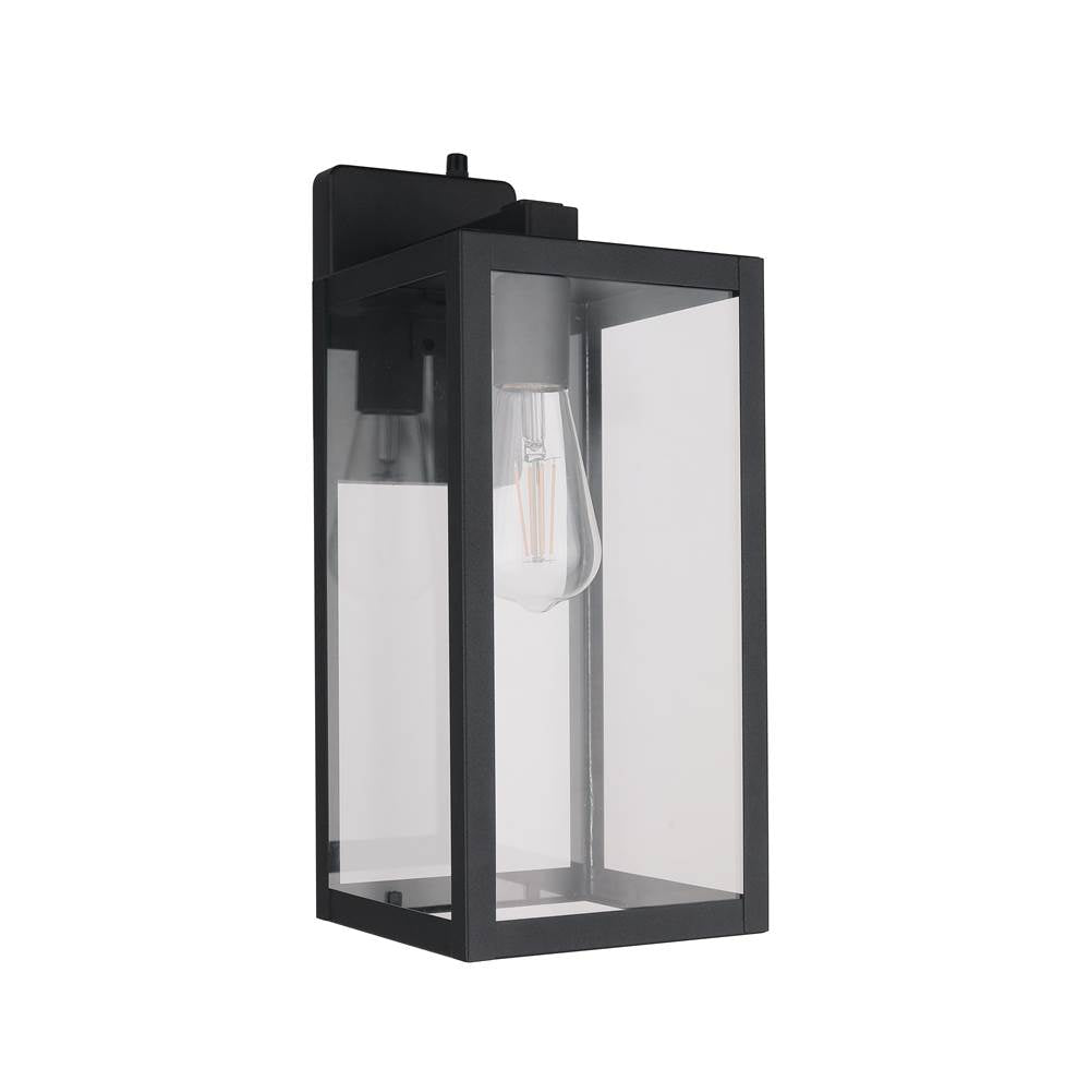 Craftmade ZA7114-TB-PC Textured Black Harris 1 Light 15.63'' Outdoor Lantern In Textured Black With Photocell And Dusk-to-dawn Image 1