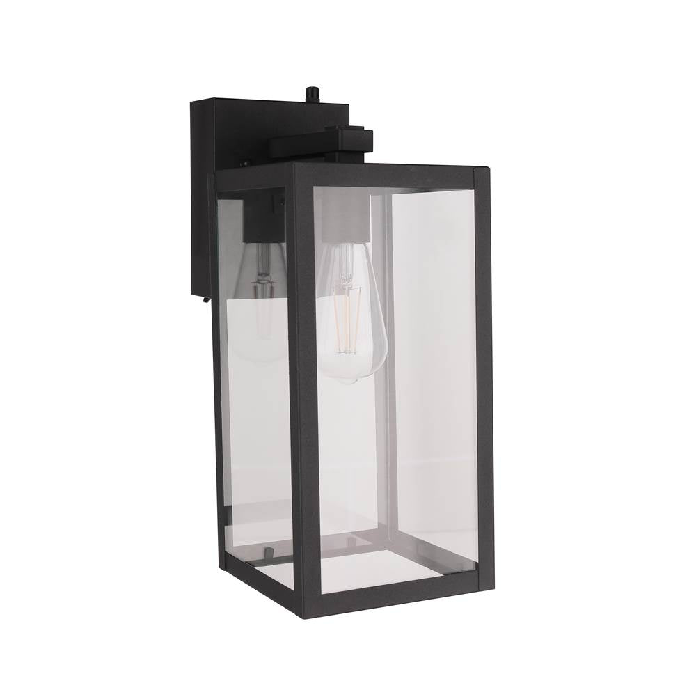 Craftmade ZA7114-TB-PCO Textured Black Harris 1 Light 15.63'' Outdoor Lantern In Textured Black With Photocell, Dusk-to-dawn, And Gfci Image 1