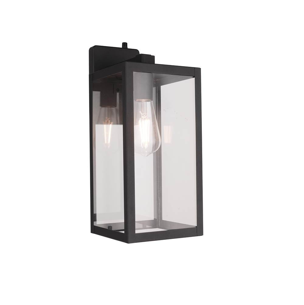 Craftmade Harris 1 Light 15.63'' Outdoor Lantern In Textured Black With Photocell And Dusk-to-dawn