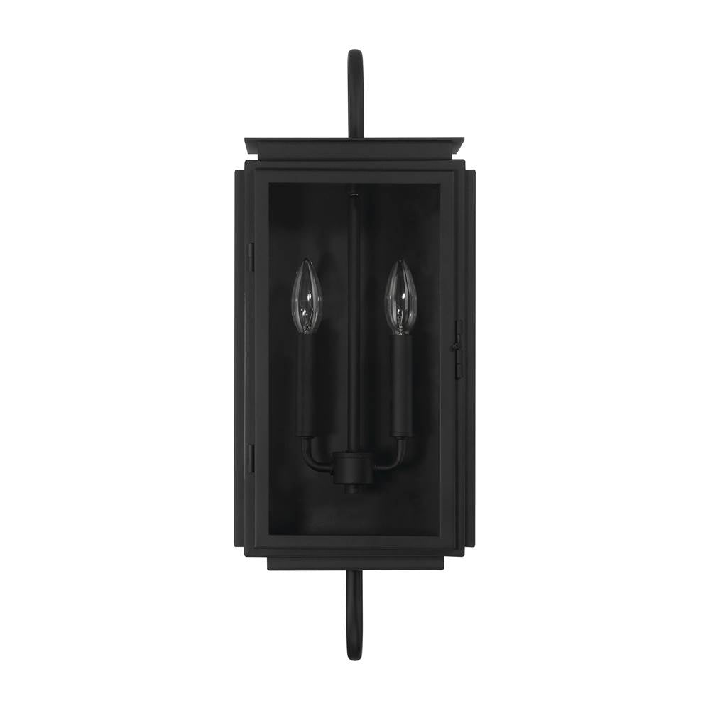 Craftmade ZA7710-TB Textured Black Irving 2 Light Outdoor Wall Lantern In Textured Black Image 1