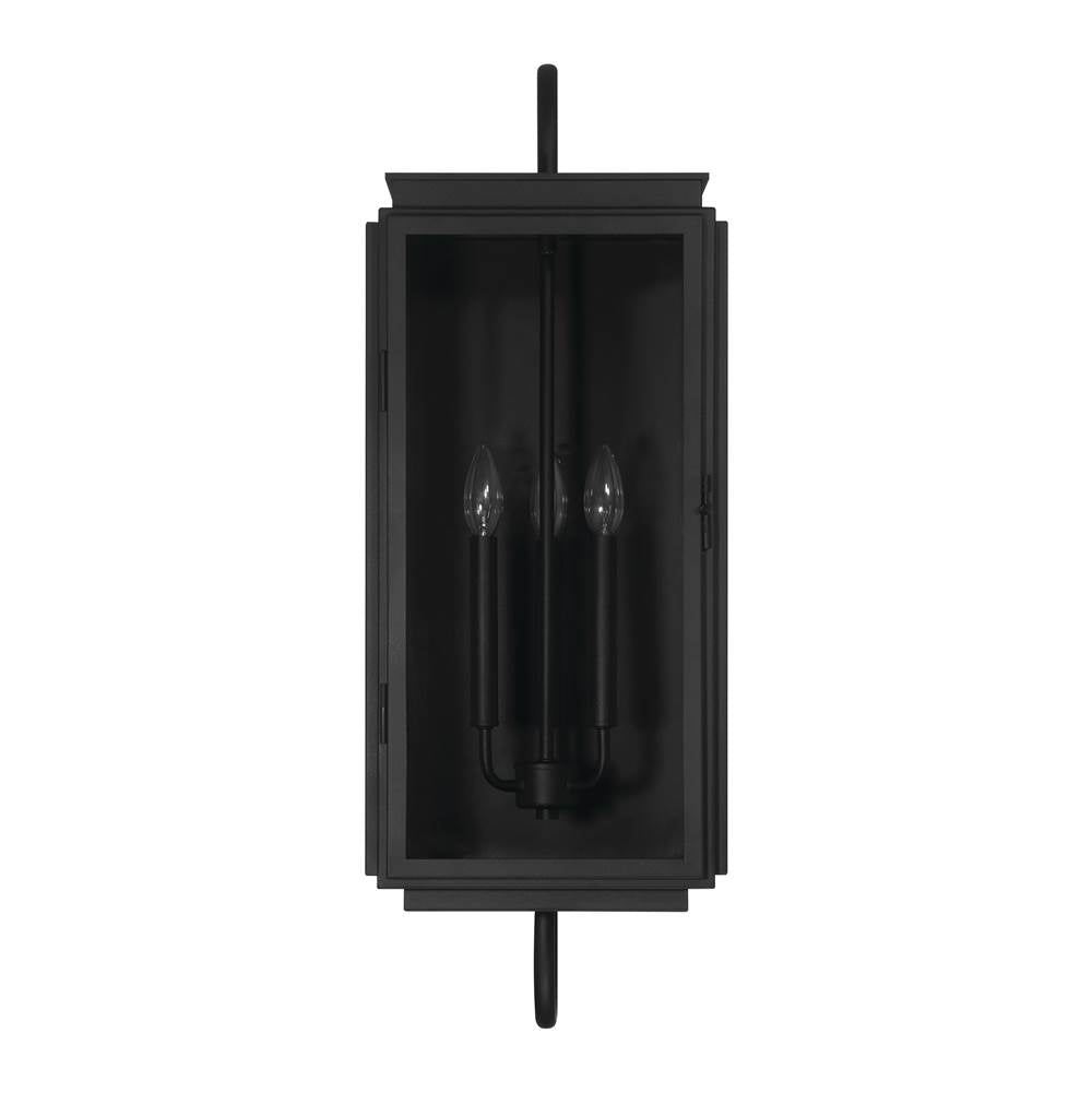 Craftmade ZA7720-TB Textured Black Irving 3 Light Outdoor Wall Lantern In Textured Black Image 1