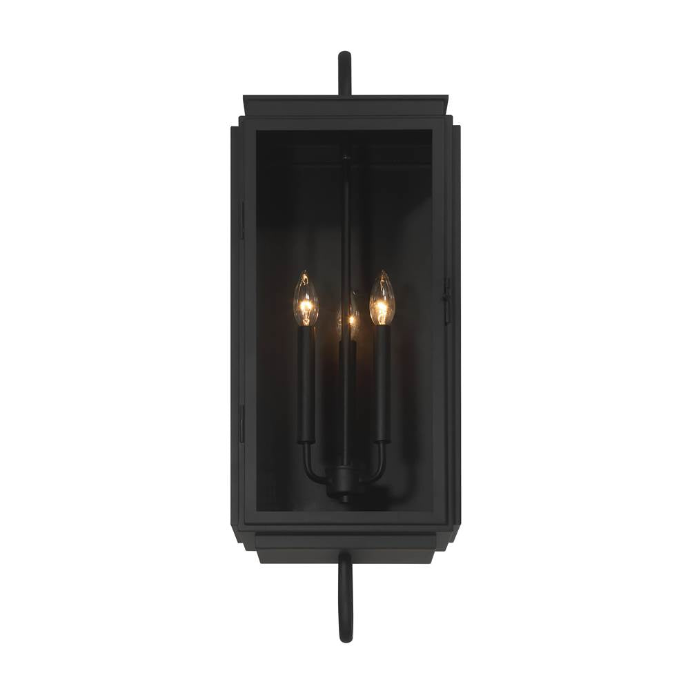Craftmade ZA7720-TB Textured Black Irving 3 Light Outdoor Wall Lantern In Textured Black Image 5