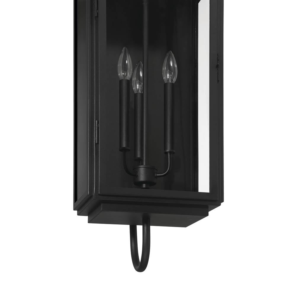 Craftmade ZA7720-TB Textured Black Irving 3 Light Outdoor Wall Lantern In Textured Black Image 2