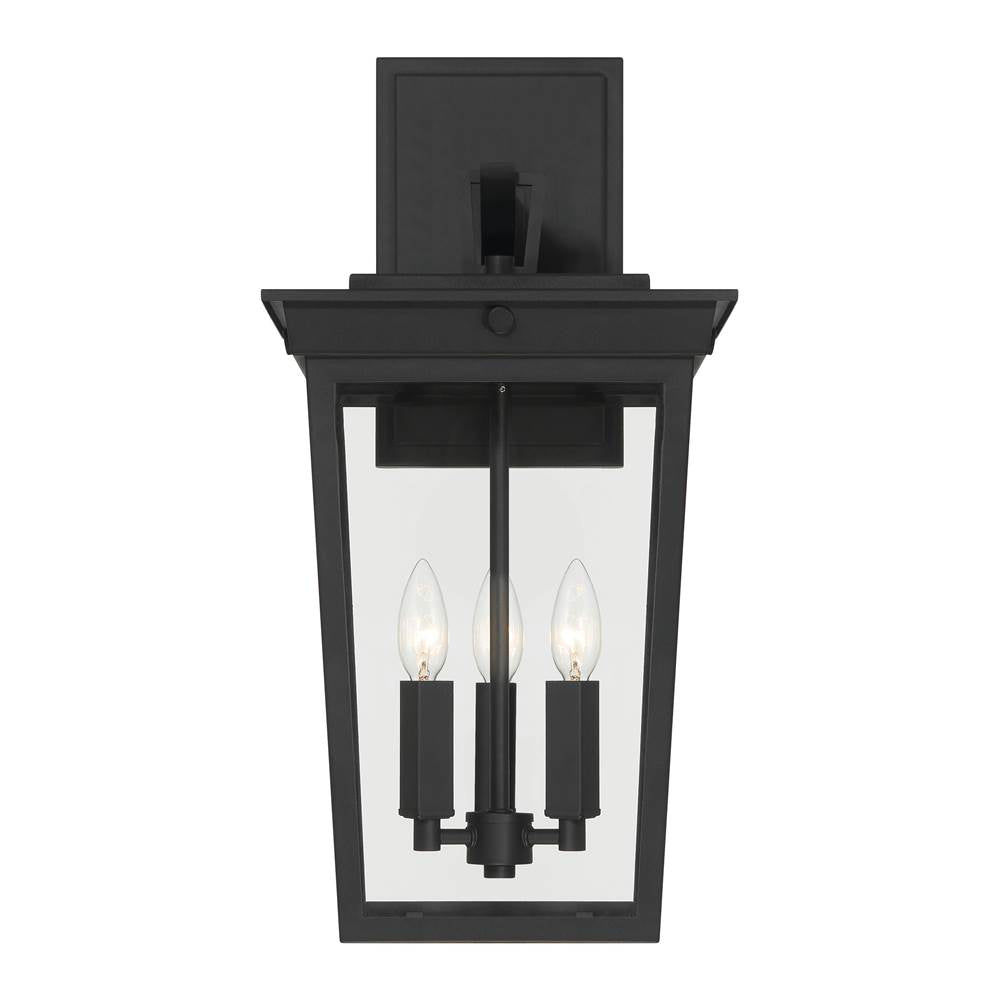 Craftmade Duncan 3 Light Outdoor Wall Lantern In Textured Black