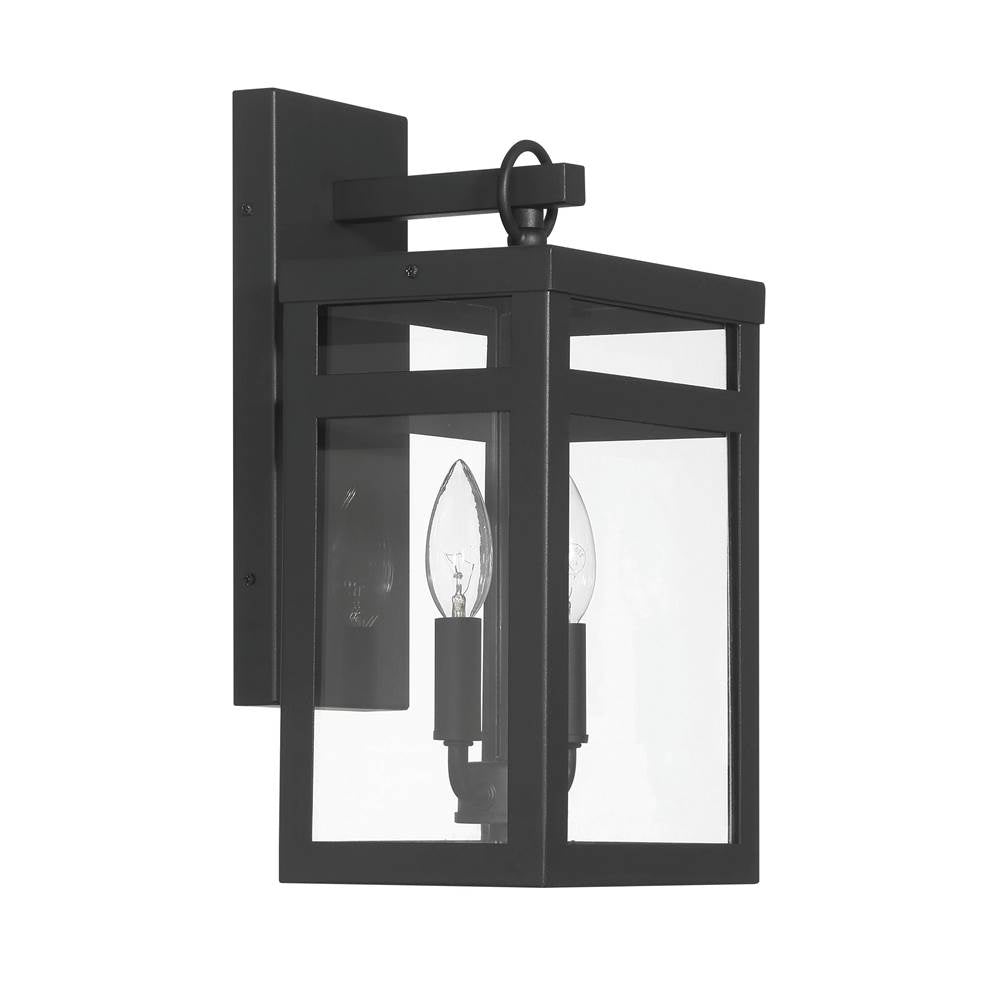 Craftmade ZA7904-TB Textured Black O'neal 15'' 2 Light Outdoor Wall Lantern In Textured Black Image 4