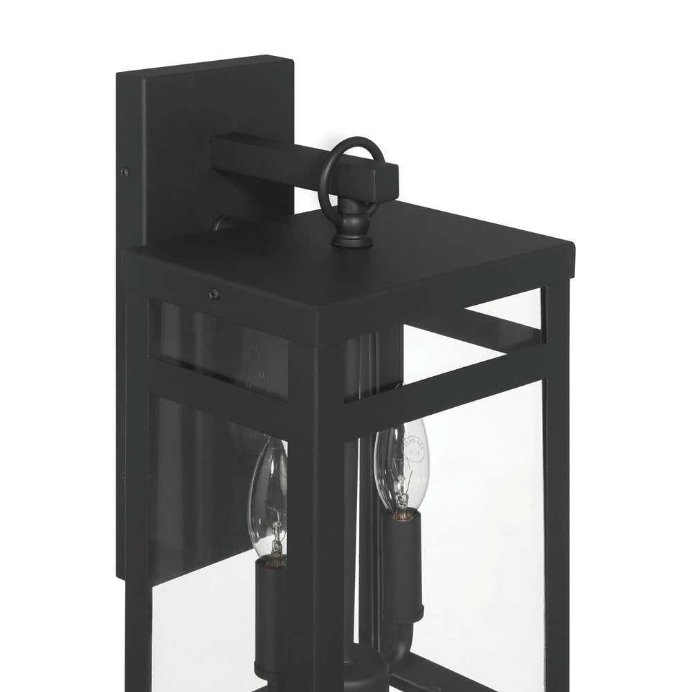 Craftmade ZA7904-TB Textured Black O'neal 15'' 2 Light Outdoor Wall Lantern In Textured Black Image 2