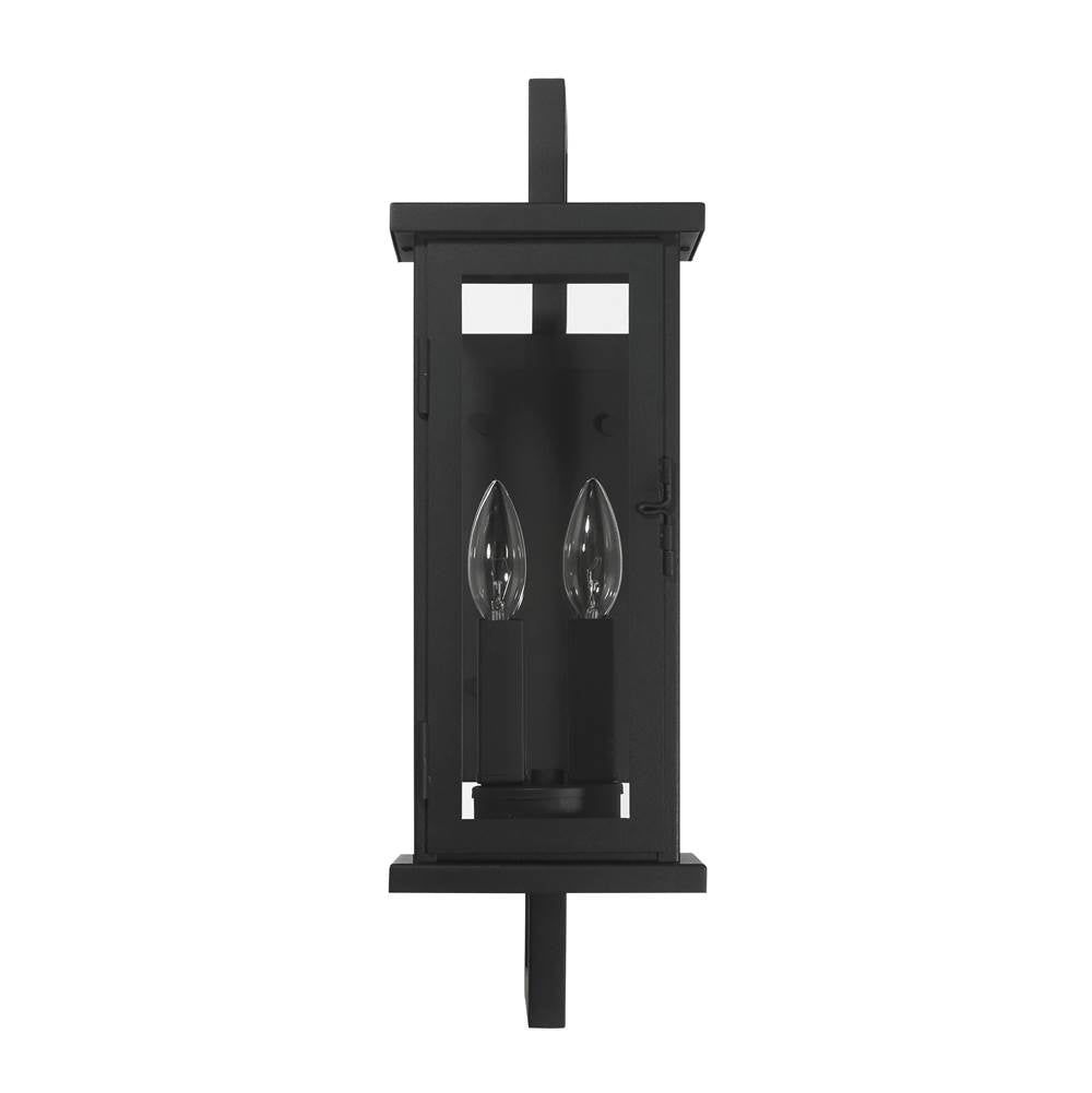 Craftmade ZA8000-TB Textured Black Jordan 2 Light Outdoor Wall Lantern In Textured Black Image 1