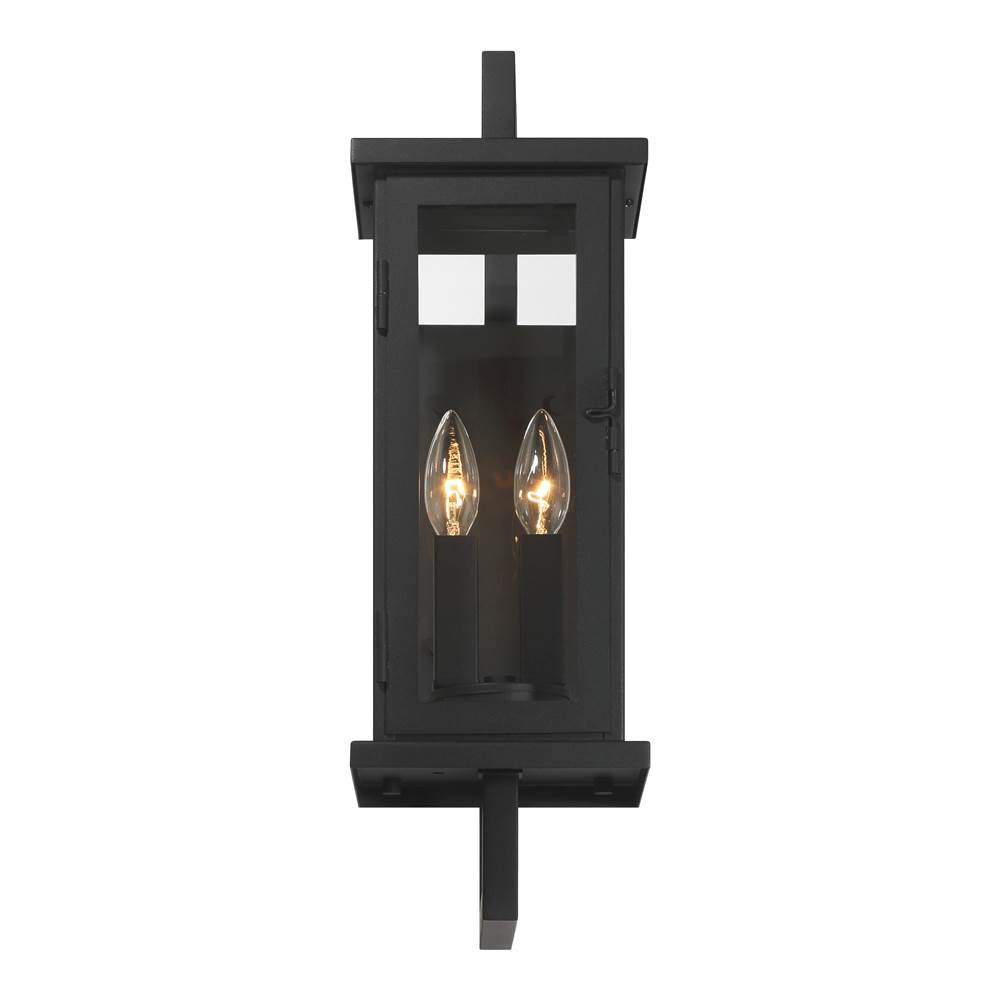 Craftmade ZA8000-TB Textured Black Jordan 2 Light Outdoor Wall Lantern In Textured Black Image 4