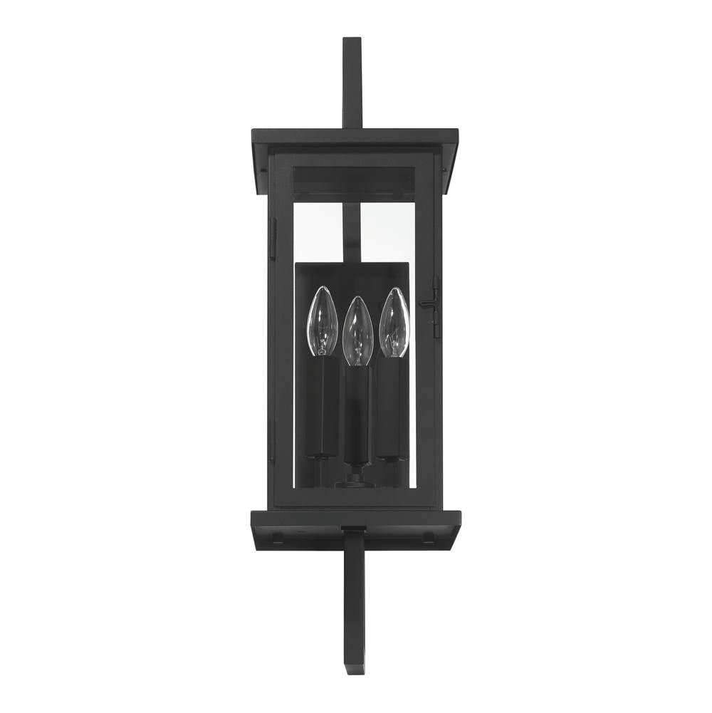 Craftmade ZA8010-TB Textured Black Jordan 3 Light Outdoor Wall Lantern In Textured Black Image 5