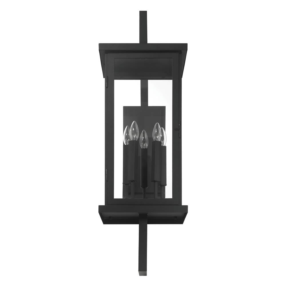 Craftmade ZA8030-TB Textured Black Jordan 38'' 4 Light Outdoor Wall Lantern In Textured Black Image 6