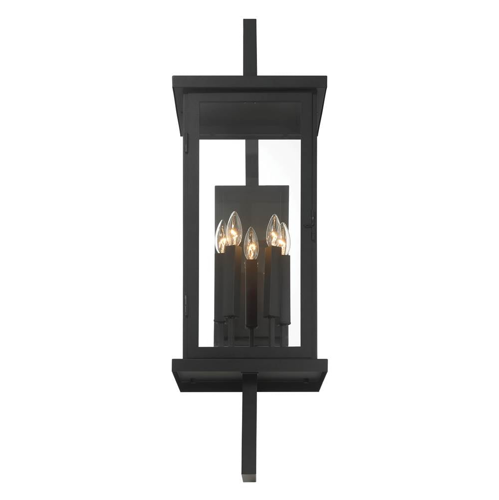 Craftmade ZA8030-TB Textured Black Jordan 38'' 4 Light Outdoor Wall Lantern In Textured Black Image 5