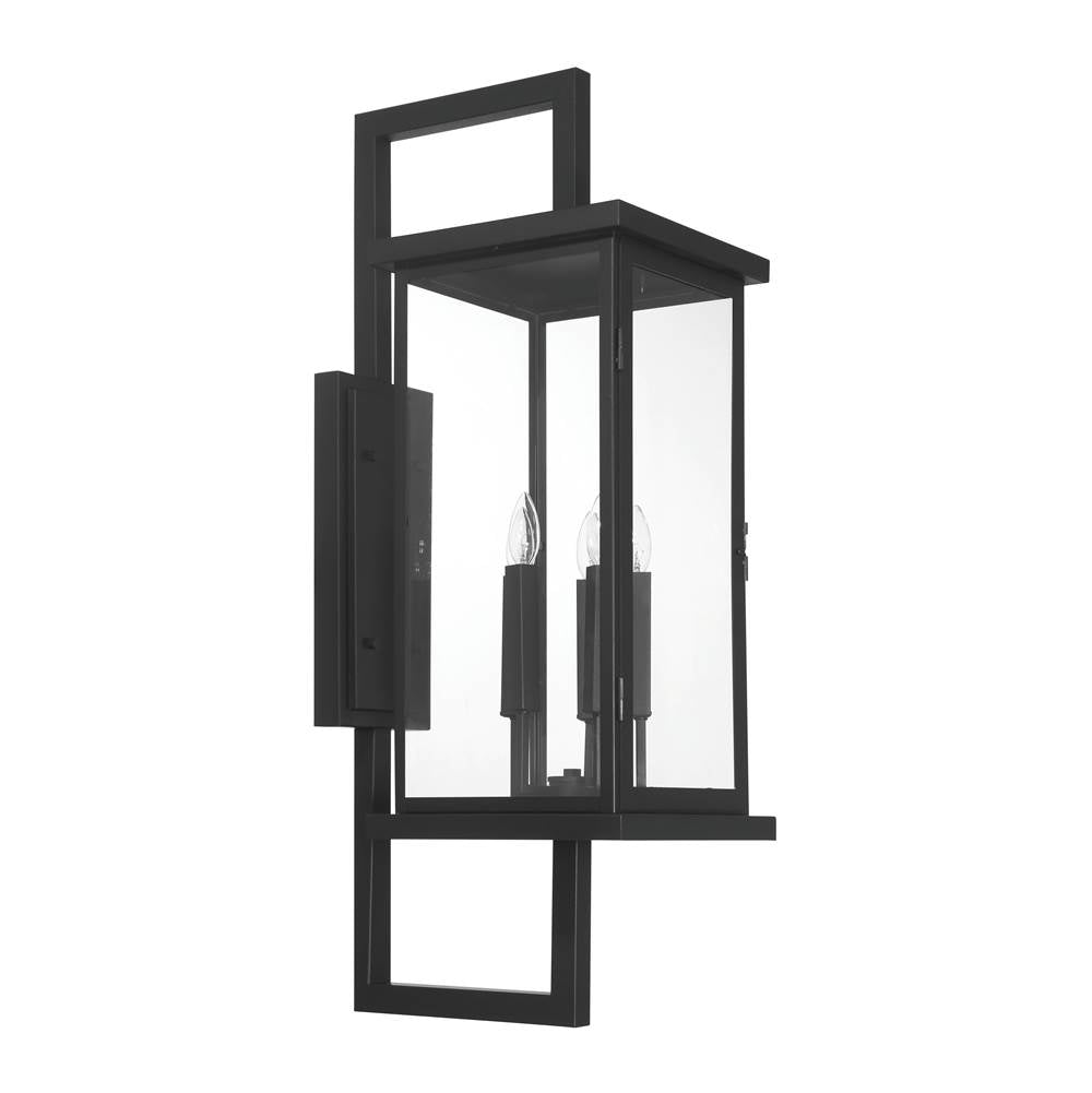 Craftmade ZA8030-TB Textured Black Jordan 38'' 4 Light Outdoor Wall Lantern In Textured Black Image 4