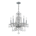 Crystorama 1061-CH-CL-MWP Polished Chrome Traditional Crystal 5 Light Hand Cut Crystal Polished Chrome Mini Chandelier Image 1