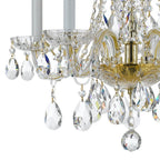Crystorama Traditional Crystal Traditional Crystal 5 Light Hand Cut Crystal Polished Chrome Mini Chandelier
