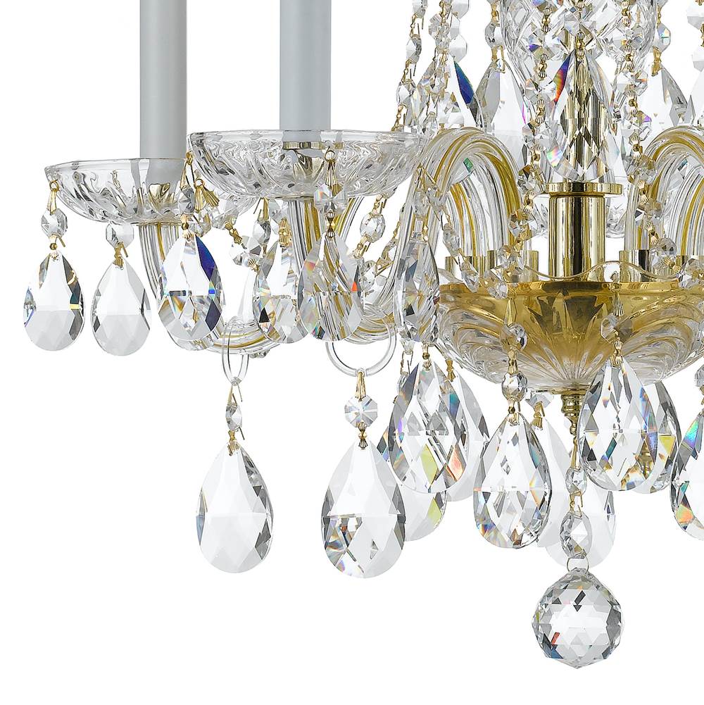 Crystorama Traditional Crystal Traditional Crystal 5 Light Hand Cut Crystal Polished Chrome Mini Chandelier
