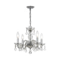 Crystorama 1064-CH-CL-I Polished Chrome Traditional Crystal 4 Light Clear Italian Crystal Polished Chrome Mini Chandelier Image 1