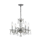 Crystorama 1064-CH-CL-I Polished Chrome Traditional Crystal 4 Light Clear Italian Crystal Polished Chrome Mini Chandelier Image 1