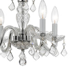 Crystorama Traditional Crystal Traditional Crystal 4 Light Hand Cut Crystal Polished Chrome Mini Chandelier