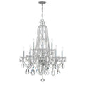 Crystorama 1110-CH-CL-S Polished Chrome Traditional Crystal 10 Light Swarovski Strass Crystal Polished Chrome Chandelier Image 1