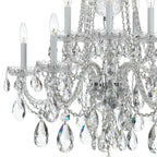 Crystorama Traditional Crystal Traditional Crystal 10 Light Swarovski Strass Crystal Polished Chrome Chandelier