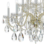 Crystorama Traditional Crystal Traditional Crystal 10 Light Swarovski Strass Crystal Polished Chrome Chandelier