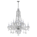 Crystorama 1112-CH-CL-MWP Polished Chrome Traditional Crystal 12 Light Hand Cut Crystal Polished Chrome Chandelier Image 1