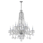 Crystorama 1112-CH-CL-MWP Polished Chrome Traditional Crystal 12 Light Hand Cut Crystal Polished Chrome Chandelier Image 1
