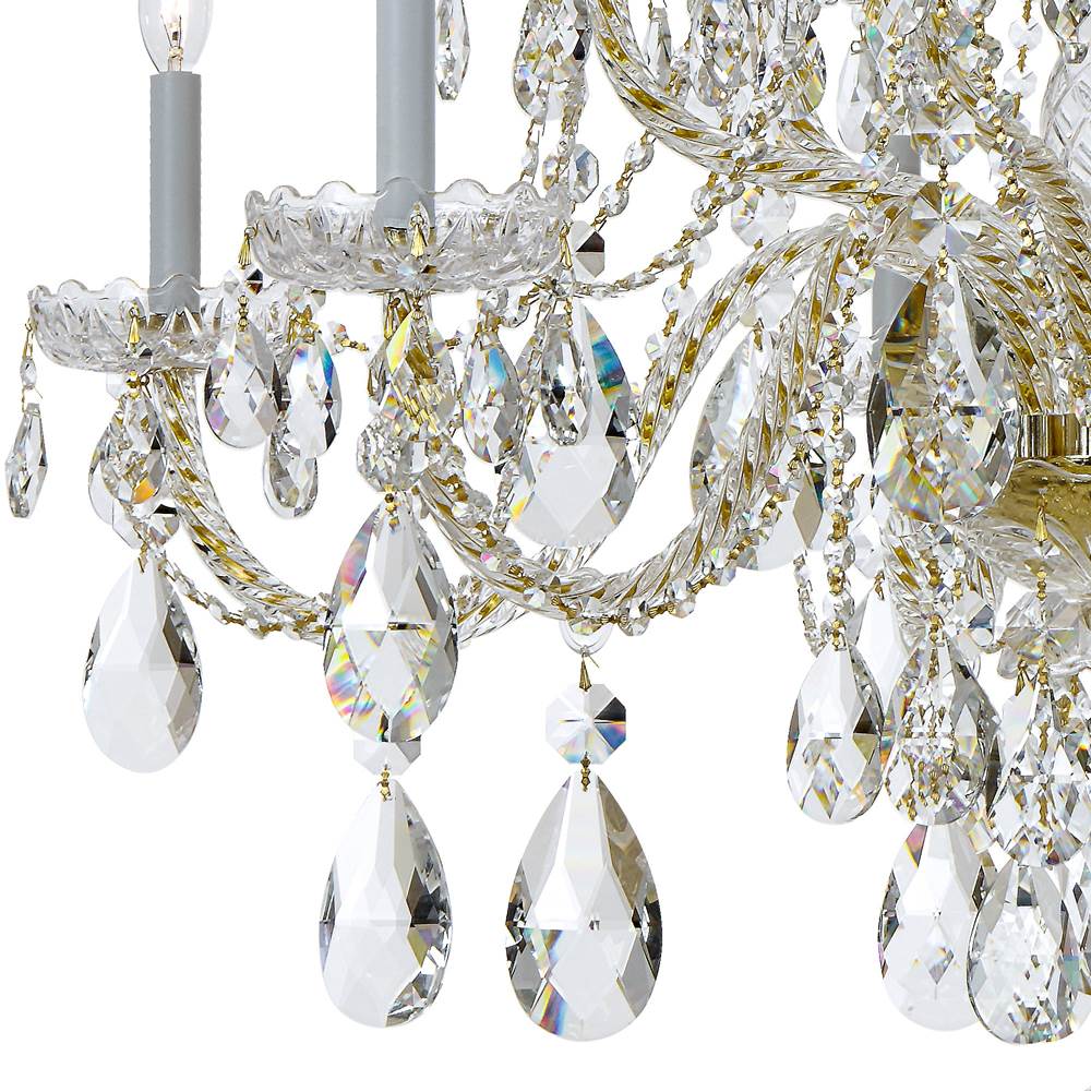 Crystorama Traditional Crystal Traditional Crystal 12 Light Hand Cut Crystal Polished Chrome Chandelier