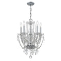 Crystorama 1129-CH-CL-MWP Polished Chrome Traditional Crystal 5 Light Hand Cut Crystal Polished Chrome Mini Chandelier Image 1