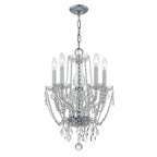 Crystorama 1129-CH-CL-MWP Polished Chrome Traditional Crystal 5 Light Hand Cut Crystal Polished Chrome Mini Chandelier Image 1