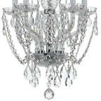Crystorama Traditional Crystal Traditional Crystal 5 Light Hand Cut Crystal Polished Chrome Mini Chandelier
