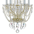 Crystorama Traditional Crystal Traditional Crystal 5 Light Hand Cut Crystal Polished Chrome Mini Chandelier