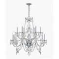 Crystorama 1135-CH-CL-I Polished Chrome Traditional Crystal 12 Light Clear Italian Crystal Polished Chrome Chandelier Image 1