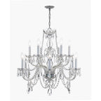 Crystorama 1135-CH-CL-I Polished Chrome Traditional Crystal 12 Light Clear Italian Crystal Polished Chrome Chandelier Image 1