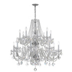 Crystorama 1139-CH-CL-MWP Polished Chrome Traditional Crystal 16 Light Hand Cut Crystal Polished Chrome Chandelier Image 1