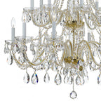Crystorama Traditional Crystal Traditional Crystal 16 Light Hand Cut Crystal Polished Chrome Chandelier