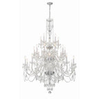 Crystorama Traditional Crystal Traditional Crystal 25 Light Polished Chrome Chandelier
