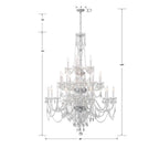 Crystorama 1156-CH-CL-MWP Polished Chrome Traditional Crystal 25 Light Polished Chrome Chandelier Image 2