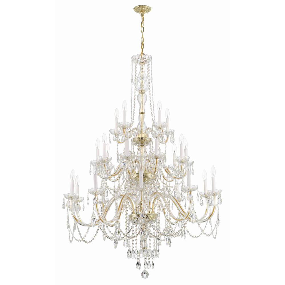 Crystorama 1156-PB-CL-MWP Polished Brass Traditional Crystal 25 Light Polished Brass Chandelier Image 5