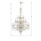 Crystorama 1156-PB-CL-MWP Polished Brass Traditional Crystal 25 Light Polished Brass Chandelier Image 2